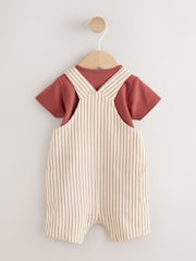 بني مقلم - طقم أوفرول وبدلة منسوجة (0 أشهر - 2 سنوات) - Image 2 of 8