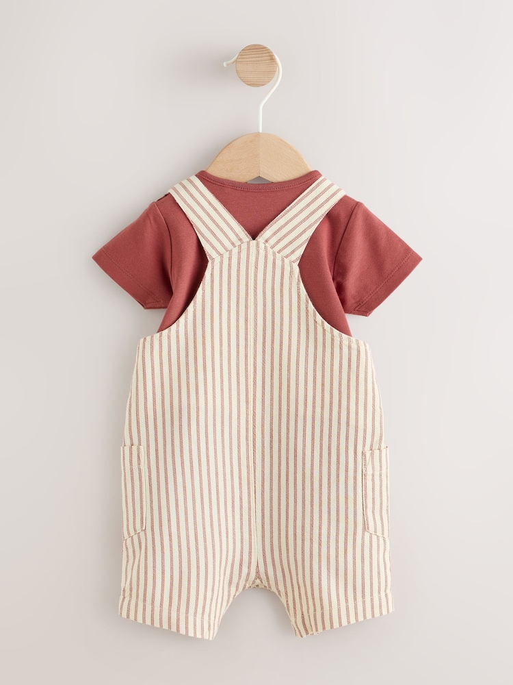 بني مقلم - طقم أوفرول وبدلة منسوجة (0 أشهر - 2 سنوات) - Image 2 of 8