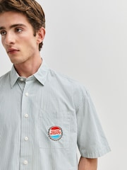 Blue Pepsi Cola Stripe Short Sleeve Shirt - Image 5 of 9