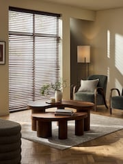 Brown Honey Made To Measure 50mm Sunwood Venetian Blinds - Image 1 of 6
