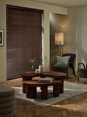 Brown Honey Made To Measure 50mm Sunwood Venetian Blinds - Image 3 of 6