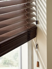 Brown Honey Made To Measure 50mm Sunwood Venetian Blinds - Image 4 of 6