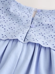 Laura Ashley Blue Broderie Anglaise Frill Top and Shorts Set - Image 11 of 11