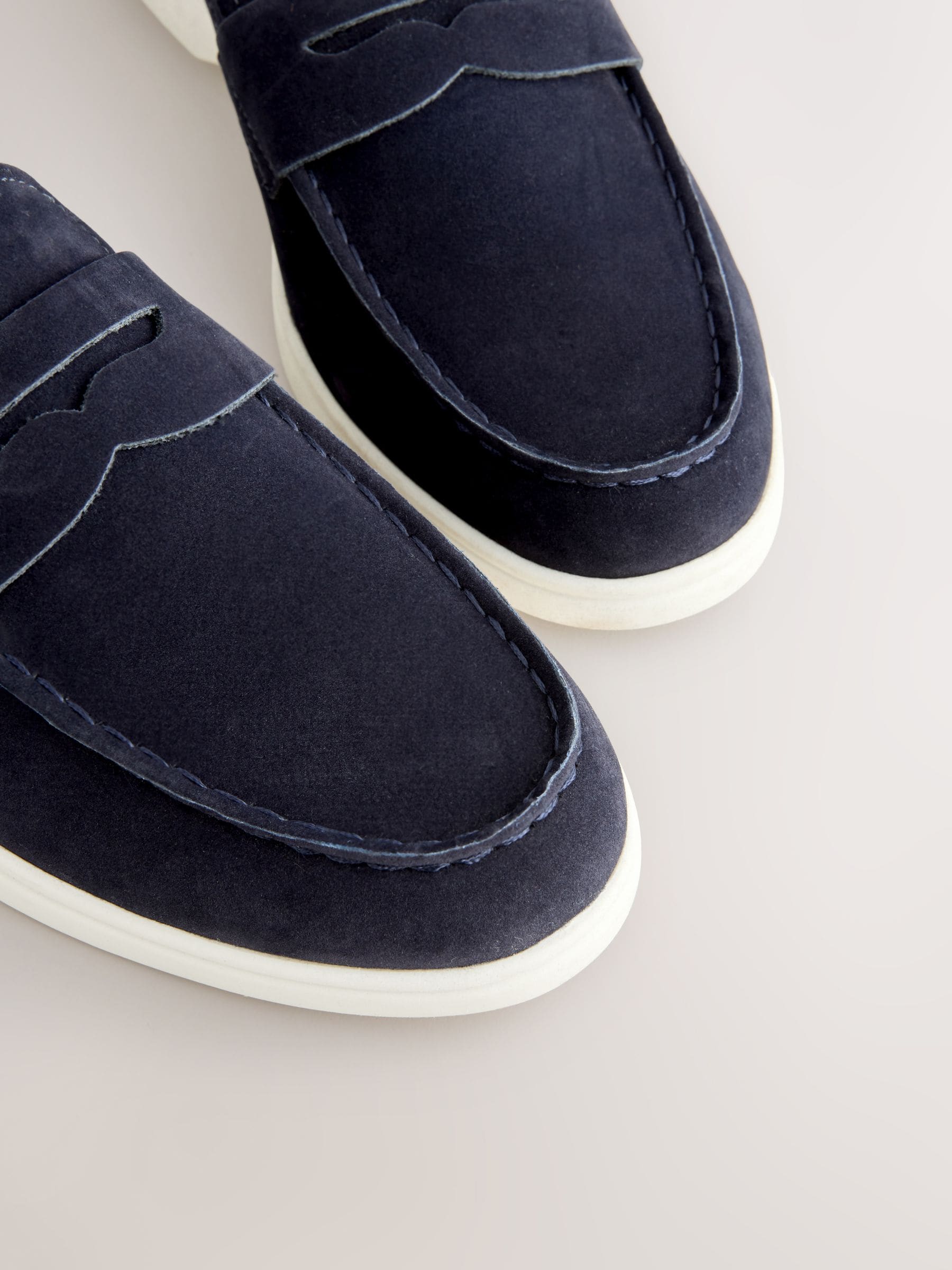 Buy Navy Penny Loafers from Next USA