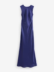 Omnes Blue Lara Maxi Sleeveless High-Neck Low-Back Dress - Image 1 of 1