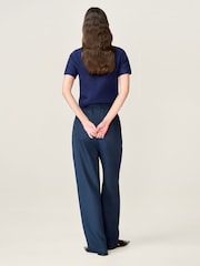 Omnes Blue Cinnamon Stright Leg Tencel Trousers - Image 4 of 4