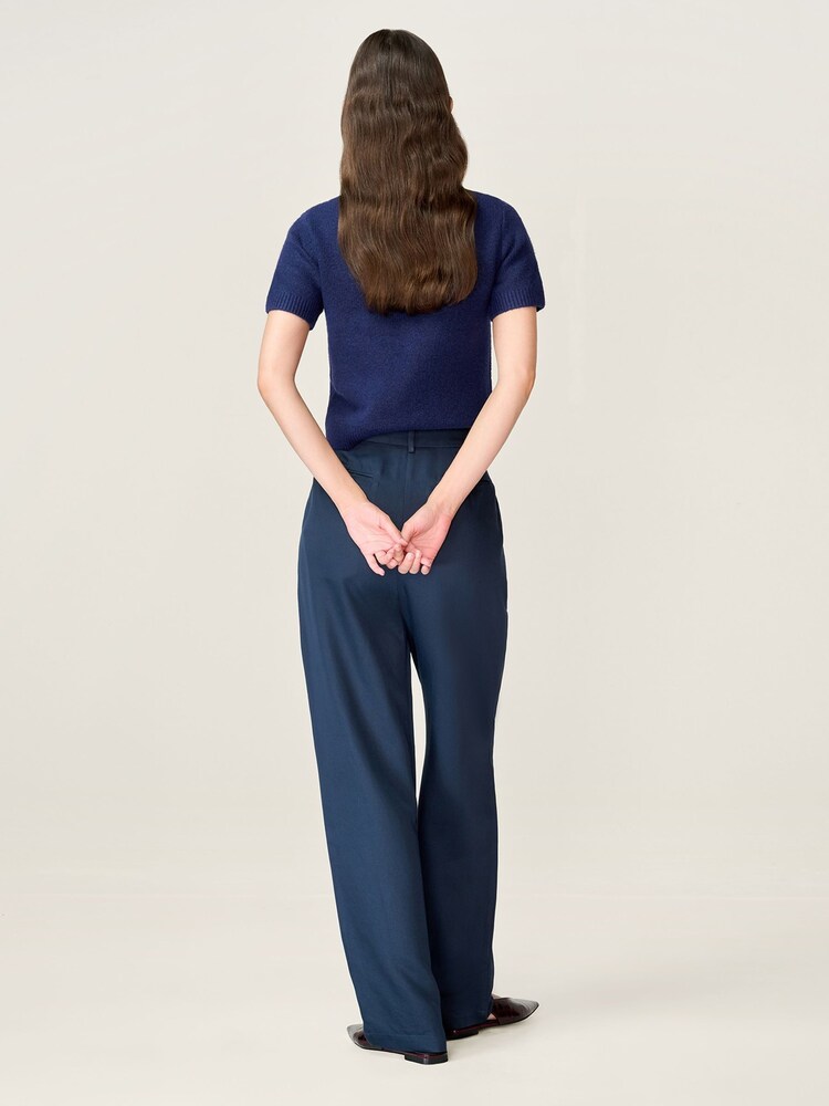 Omnes Blue Cinnamon Stright Leg Tencel Trousers - Image 4 of 4