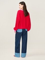 Omnes Red Hopper 100% Cotton Cardigan - Image 3 of 5