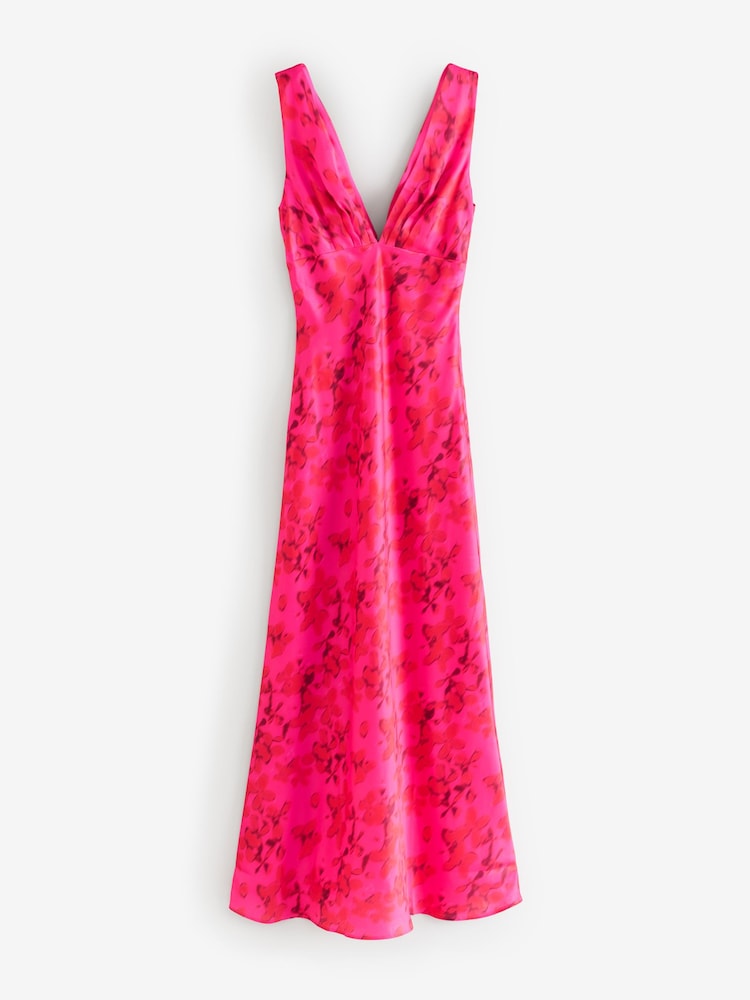 Vermelho - Omnes Casey Maxi V-Neck Dress - Imagem 1 de 1