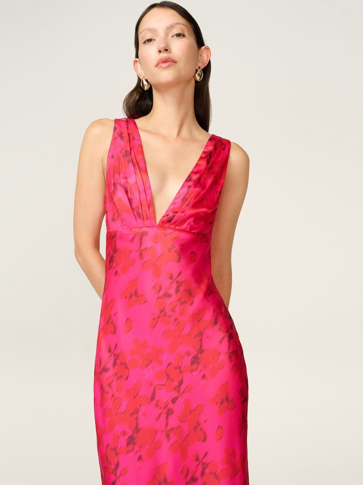 Buy Omnes Red Casey Maxi V-Neck Dress from Next Gibraltar
