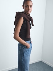 Mango Blue High-Rise Balloon Jeans - Image 3 of 6