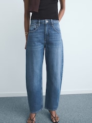 Mango Blue High-Rise Balloon Jeans - Image 4 of 6