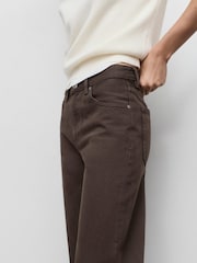 Mango Brown Miami Medium-Rise Straight-Fit Jeans - Image 5 of 7