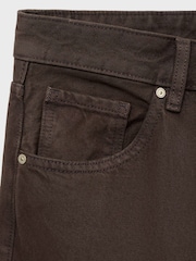 Mango Brown Miami Medium-Rise Straight-Fit Jeans - Image 6 of 7