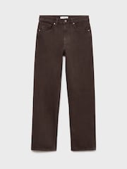 Mango Brown Miami Medium-Rise Straight-Fit Jeans - Image 7 of 7