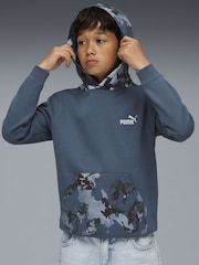 Puma Blue Essentials Youth Boys Camo Hoodie - Image 1 of 5