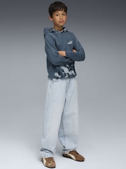Puma Blue Essentials Youth Boys Camo Hoodie - Image 3 of 5