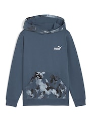 Puma Blue Essentials Youth Boys Camo Hoodie - Image 4 of 5