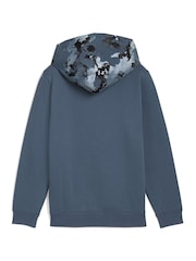 Puma Blue Essentials Youth Boys Camo Hoodie - Image 5 of 5