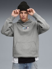 Puma Grey BMW M Motorsport Essentials Mens Fleece Hoodie - Image 1 of 5