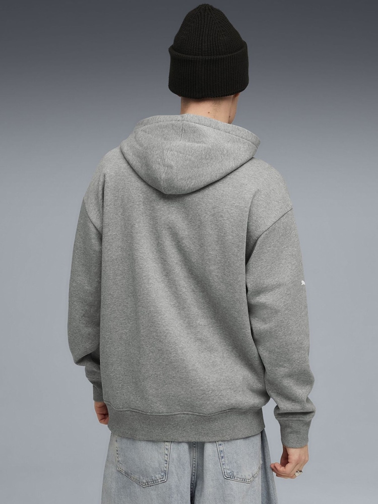 Puma Grey BMW M Motorsport Essentials Mens Fleece Hoodie - Image 2 of 5