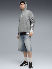 Puma Grey BMW M Motorsport Essentials Mens Fleece Hoodie - Image 3 of 5