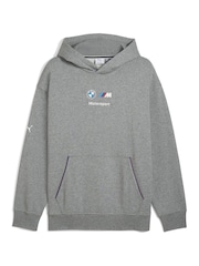 Puma Grey BMW M Motorsport Essentials Mens Fleece Hoodie - Image 4 of 5