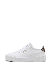 Puma White Carina 3.0 Animal Flair Womens Sneakers - Image 2 of 6