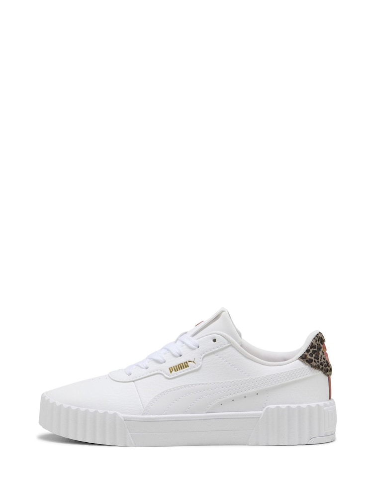 Puma White Carina 3.0 Animal Flair Womens Sneakers - Image 2 of 6