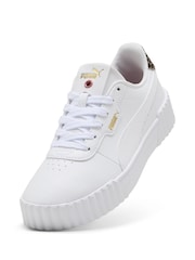 Puma White Carina 3.0 Animal Flair Womens Sneakers - Image 4 of 6