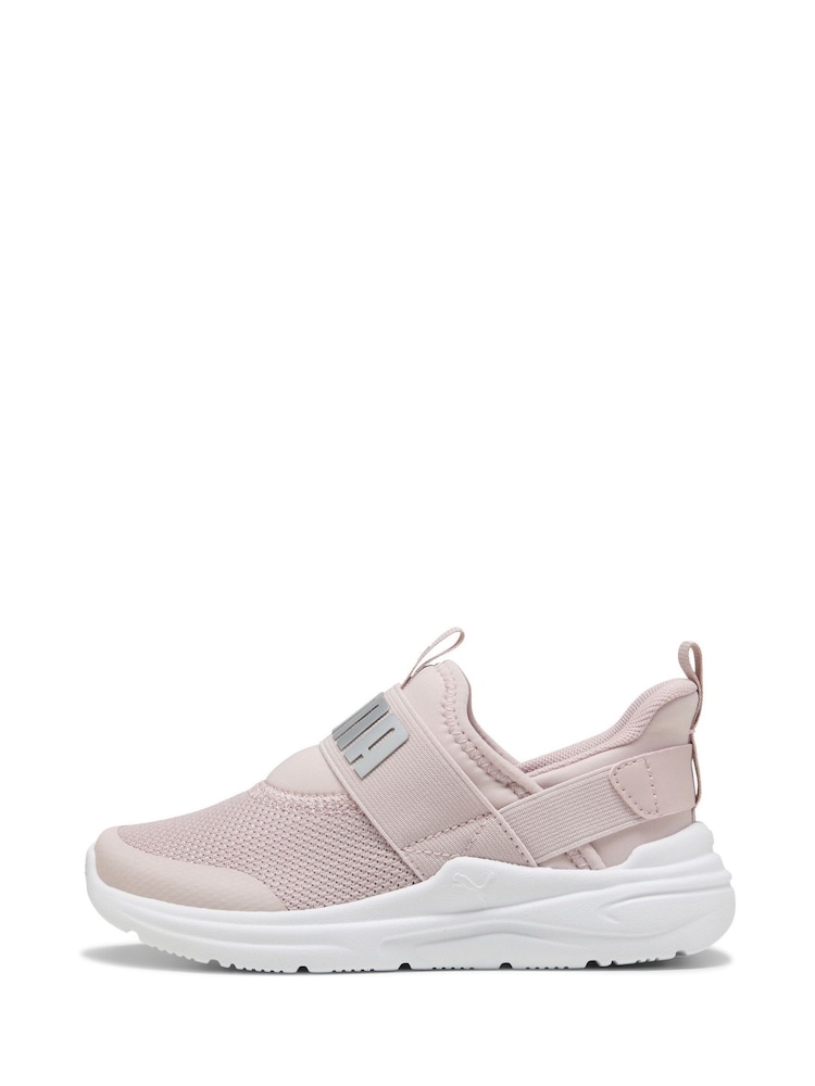 Puma Pink Soft Wired 2 SLIPTECH Kids Sneakers - Image 2 of 6 Puma Pink Soft Wired 2 SLIPTECH Kids Sneakers - Image 2 of 6