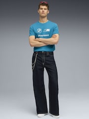 Puma Blue BMW M Motorsport Essentials Mens Logo T-Shirt - Image 3 of 5