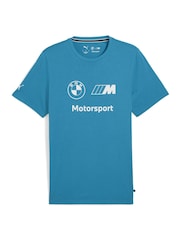 Puma Blue BMW M Motorsport Essentials Mens Logo T-Shirt - Image 4 of 5