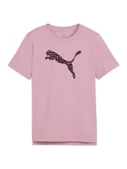 Puma Pink TRAIN ALL DAY Essentials Youth Girls Graphic T-Shirt - Image 4 of 5