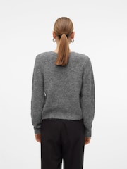 VERO MODA Grey Long Sleeve Round Neck Cardigan - Image 2 of 4