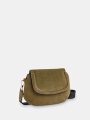 Whistles Green Nala Suede Crossbody Bag - Image 4 of 4