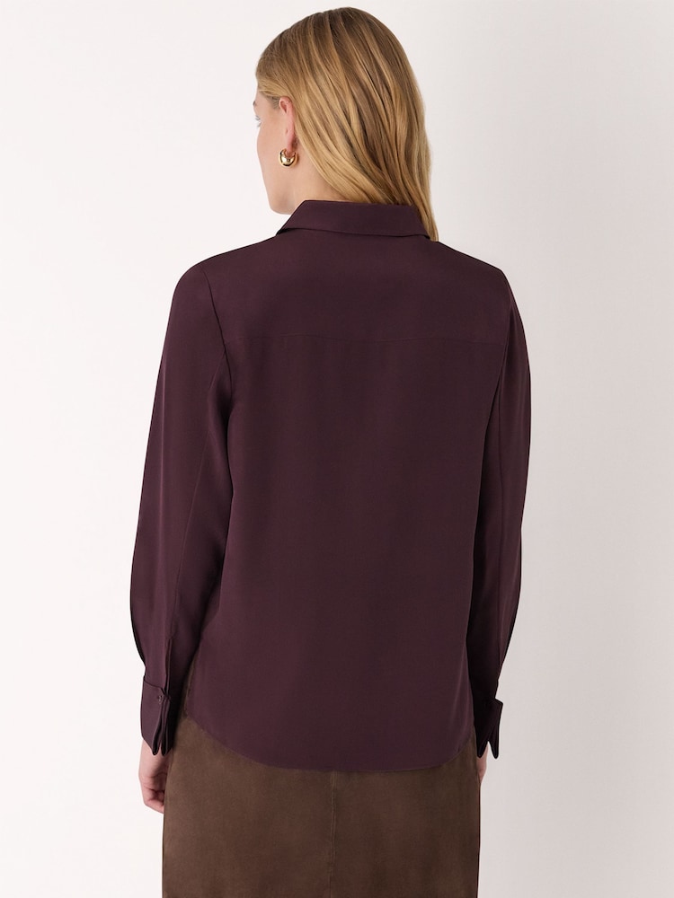 Whistles Red Ultimate Silk Shirt - Image 2 of 6