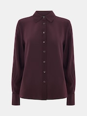 Whistles Red Ultimate Silk Shirt - Image 6 of 6