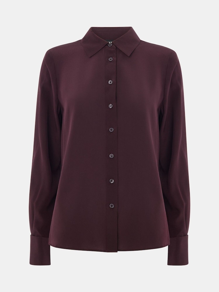 Whistles Red Ultimate Silk Shirt - Image 6 of 6