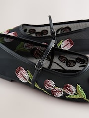 Black Forever Comfort® Mesh Tulip Maryjanes - Image 10 of 10