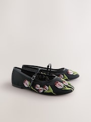 أسود - Forever Comfort® Mesh Tulip Maryjanes - Image 2 of 5