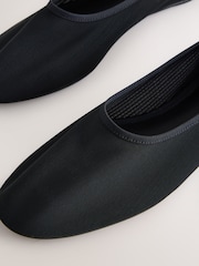 Black Forever Comfort High Cut Mesh Ballerina Flat Shoes - Image 10 of 10