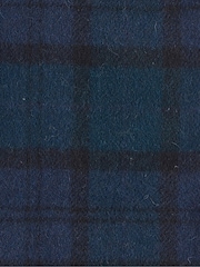 Barbour® Blue Tartan Lambswool Scarf - Image 4 of 5