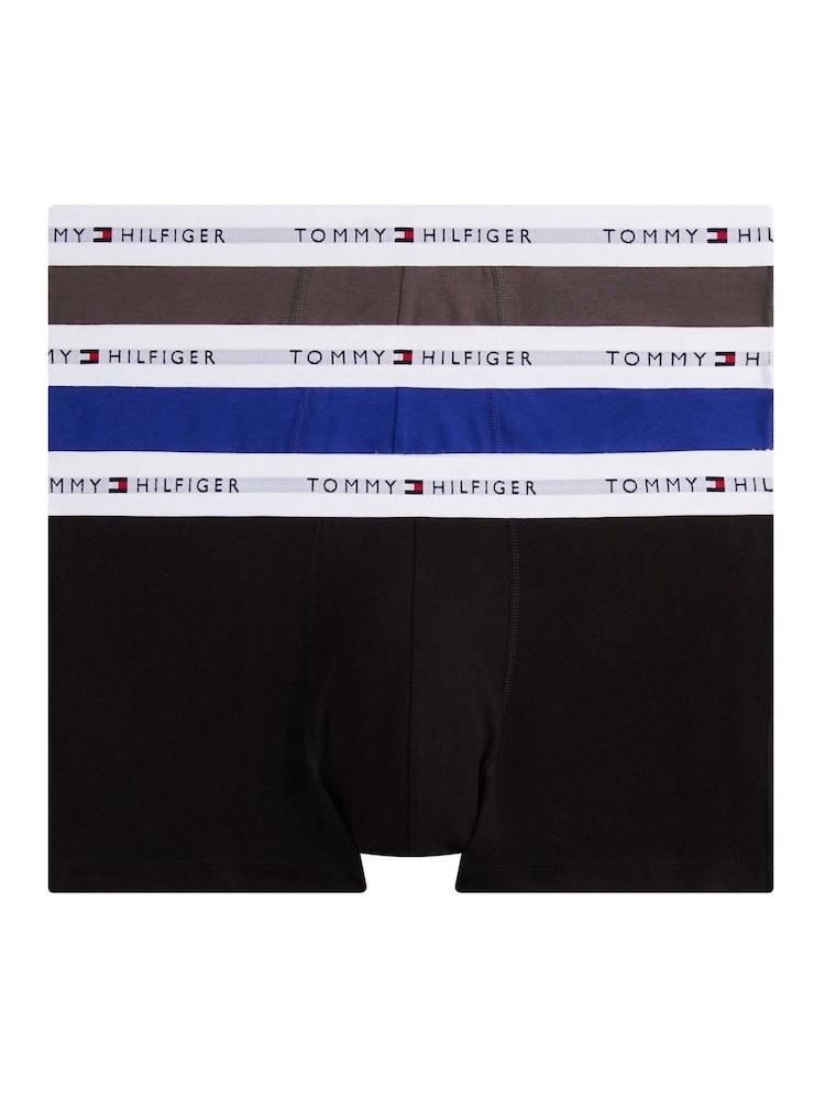 Tommy Hilfiger Black 3 Pack Trunks - Image 1 of 5 Tommy Hilfiger Black 3 Pack Trunks - Image 1 of 5
