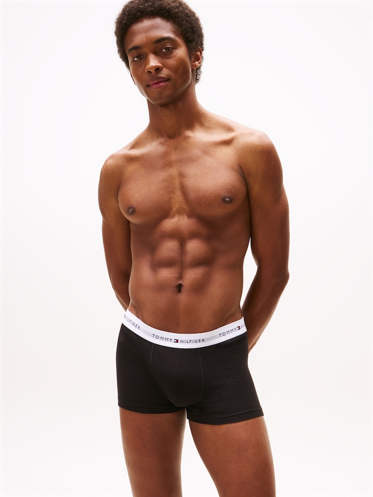 Tommy Hilfiger Black 3 Pack Trunks - Image 2 of 5 Tommy Hilfiger Black 3 Pack Trunks - Image 2 of 5