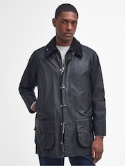 Barbour® Black Beaufort Wax Coat - Image 1 of 11