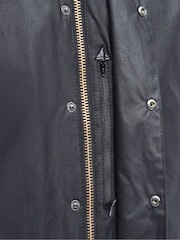 Barbour® Black Beaufort Wax Coat - Image 10 of 11