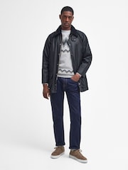 Barbour® Black Beaufort Wax Coat - Image 5 of 11