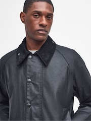 Barbour® Black Beaufort Wax Coat - Image 7 of 11