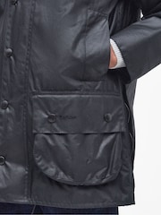 Barbour® Black Beaufort Wax Coat - Image 9 of 11